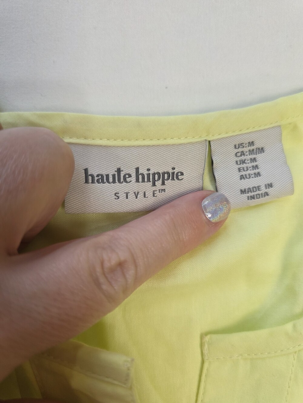 Haute Hippie Style Yellow Cutwork Lace Tiered Maxi Dress Size M - Picture 2 of 8